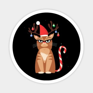 Grumpy Christmas Cat. Christmas Cat 2024 Magnet